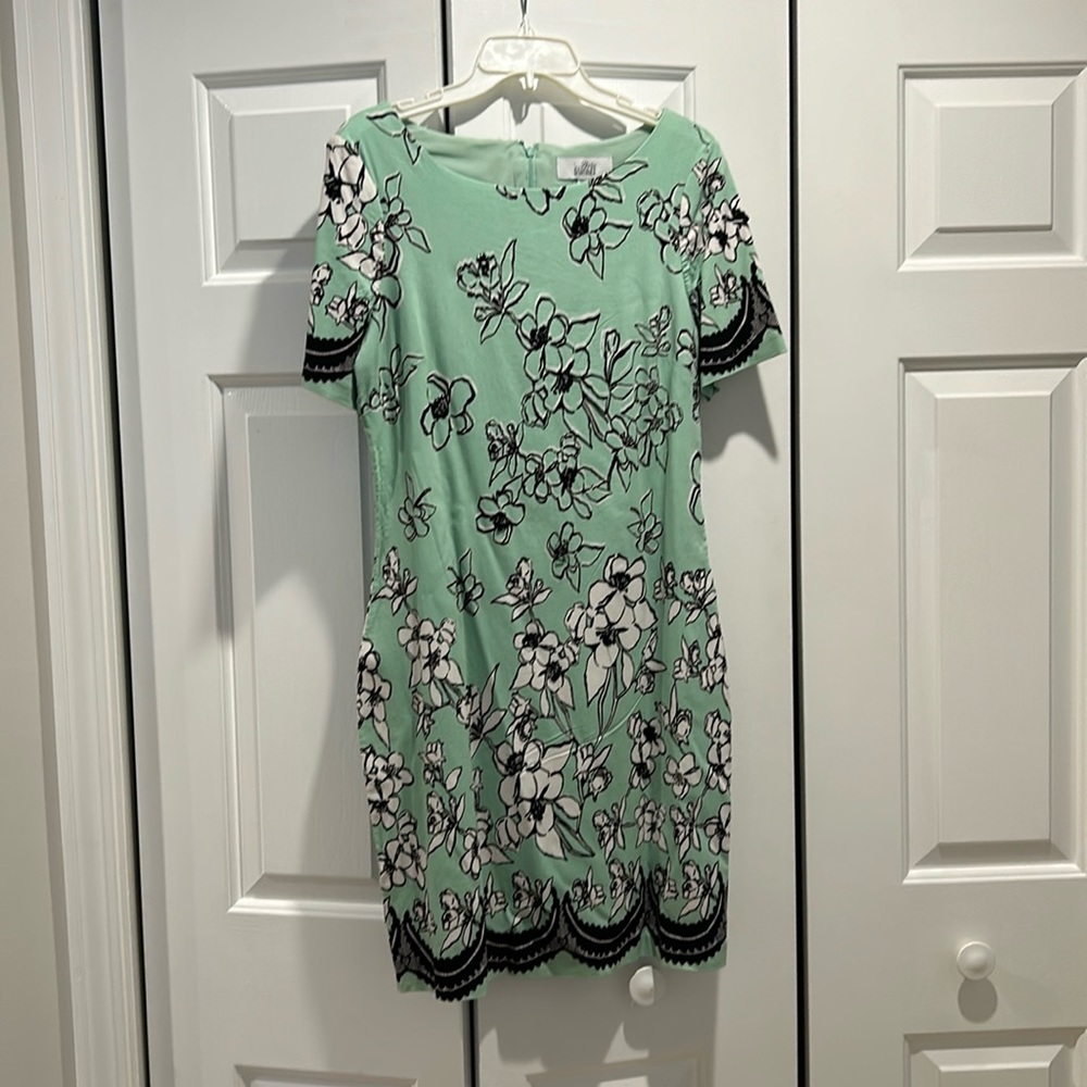 Badgley  Mischa size 12 lime green/black/white dress